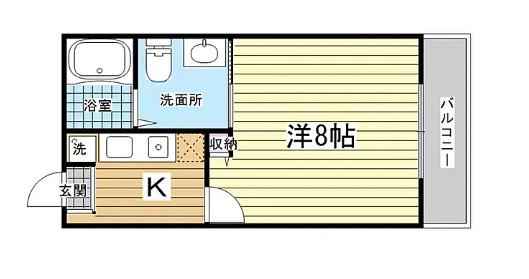 神戸市兵庫区塚本通(JR山陽本線兵庫)のマンション賃貸物件 間取画像