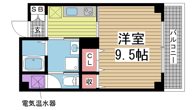 神戸市灘区友田町(JR東海道本線(近畿)六甲道)のマンション賃貸物件 間取画像