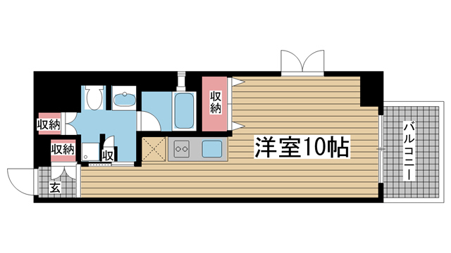 神戸市中央区磯上通(JR東海道本線(近畿)三ノ宮)のマンション賃貸物件 間取画像