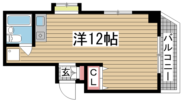 神戸市中央区花隈町(JR東海道本線(近畿)元町)のマンション賃貸物件 間取画像
