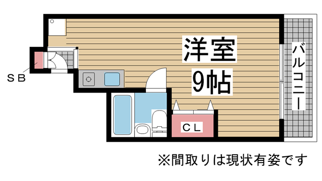 神戸市中央区花隈町(JR東海道本線(近畿)元町)のマンション賃貸物件 間取画像