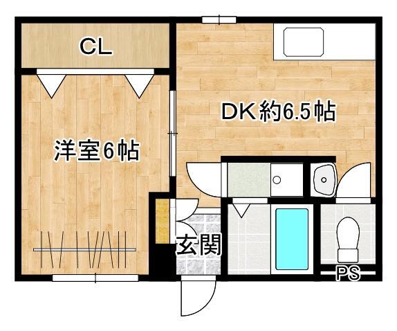 神戸市中央区上筒井通(阪急神戸線春日野道)のアパート賃貸物件 間取画像