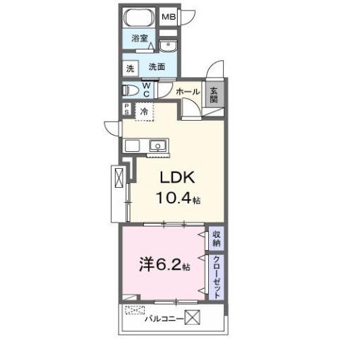 尼崎市水堂町(JR東海道本線(近畿)立花)のアパート賃貸物件 間取画像
