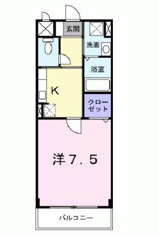西宮市下大市東町(阪急今津線門戸厄神)のアパート賃貸物件 間取画像