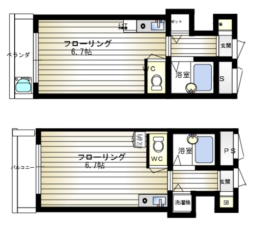 神戸市東灘区本庄町(JR東海道本線(近畿)甲南山手)のマンション賃貸物件 間取画像