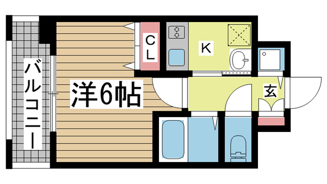 神戸市中央区花隈町(JR東海道本線(近畿)元町)のマンション賃貸物件 間取画像