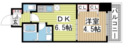 神戸市中央区加納町(JR東海道本線(近畿)三ノ宮)のマンション賃貸物件 間取画像