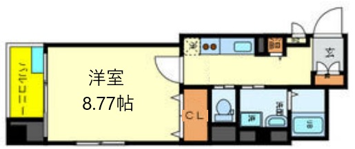 神戸市長田区松野通(JR山陽本線新長田)のマンション賃貸物件 間取画像