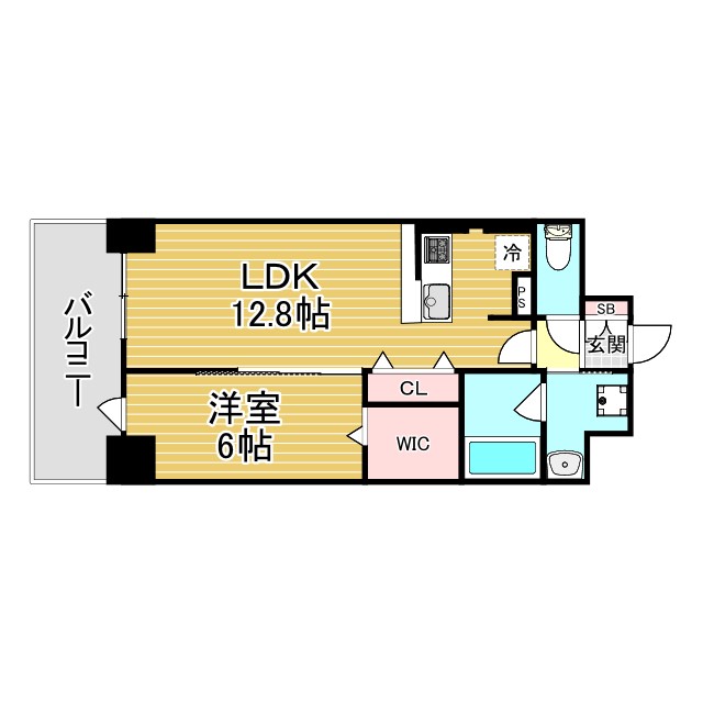 神戸市中央区生田町(神戸市営地下鉄線新神戸)のマンション賃貸物件 間取画像