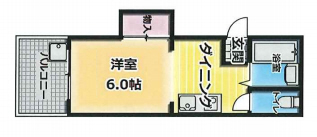 神戸市中央区生田町(JR東海道本線(近畿)三ノ宮)のマンション賃貸物件 間取画像