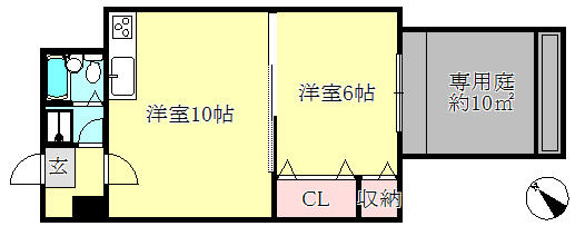 神戸市長田区庄田町(神戸市営地下鉄海岸線駒ヶ林)のマンション賃貸物件 間取画像