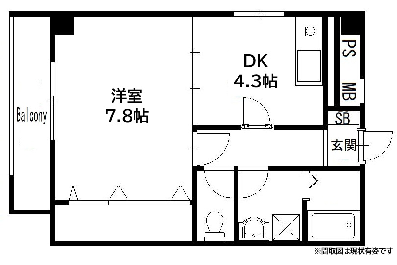 神戸市東灘区魚崎北町(阪神本線青木)のマンション賃貸物件 間取画像