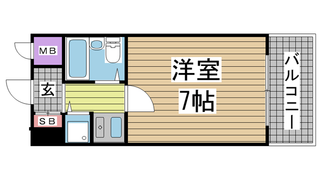 神戸市中央区下山手通(JR東海道本線(近畿)神戸)のマンション賃貸物件 間取画像