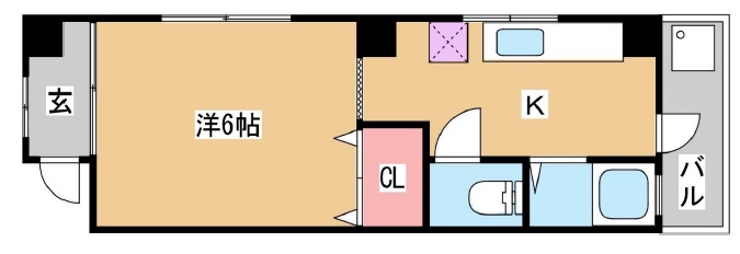 神戸市兵庫区大井通(神戸電鉄有馬線湊川)のマンション賃貸物件 間取画像
