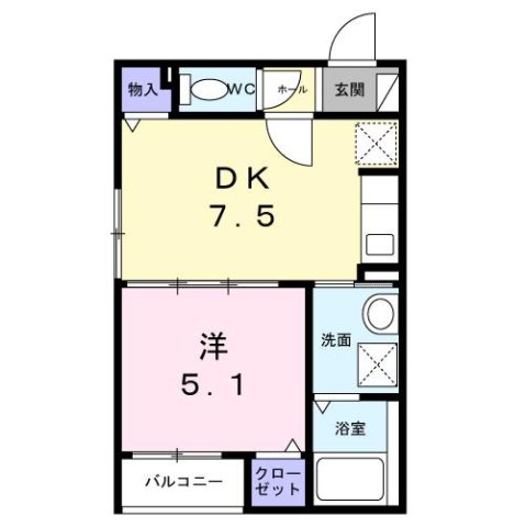 明石市二見町東二見(山陽電鉄線東二見)のアパート賃貸物件 間取画像
