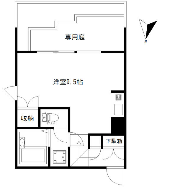 神戸市長田区平和台町(山陽電鉄線板宿)のマンション賃貸物件 間取画像