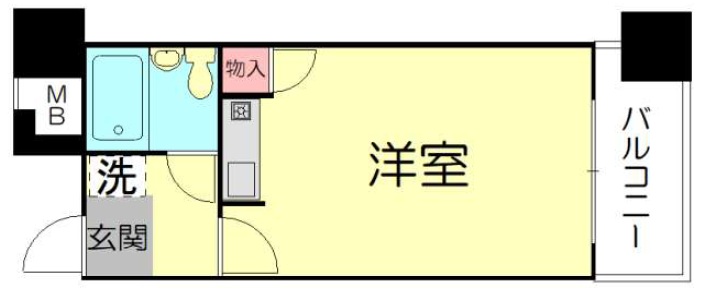 神戸市兵庫区新開地(神戸市営地下鉄線湊川公園)のマンション賃貸物件 間取画像