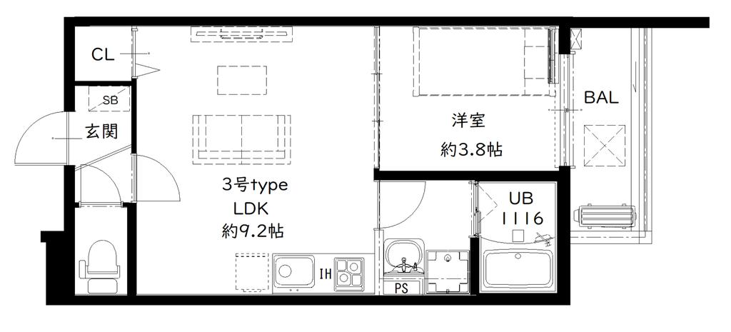 神戸市東灘区魚崎南町(阪神本線魚崎)のアパート賃貸物件 間取画像