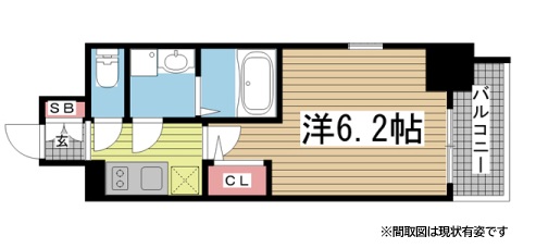 神戸市兵庫区西多聞通(JR東海道本線(近畿)神戸)のマンション賃貸物件 間取画像