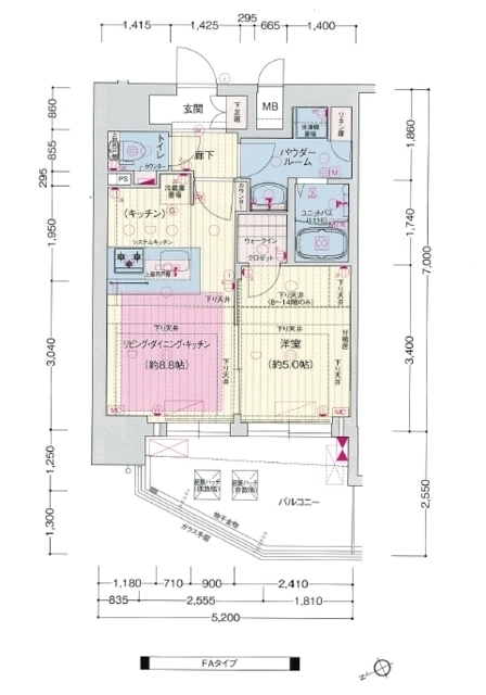 神戸市兵庫区西出町(神戸市営地下鉄海岸線ハーバーランド)のマンション賃貸物件 間取画像