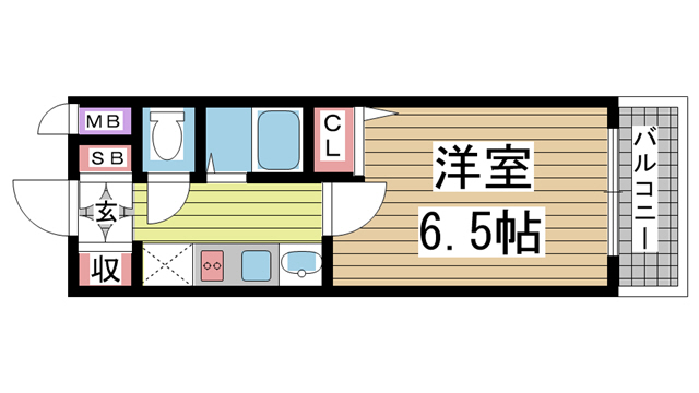 神戸市兵庫区羽坂通(JR山陽本線兵庫)のマンション賃貸物件 間取画像