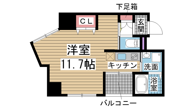 神戸市中央区布引町(JR東海道本線(近畿)三ノ宮)のマンション賃貸物件 間取画像