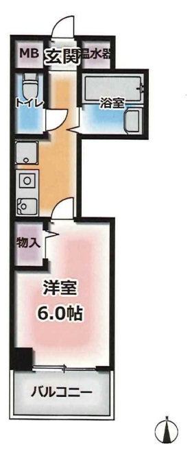 神戸市兵庫区羽坂通(JR山陽本線兵庫)のマンション賃貸物件 間取画像