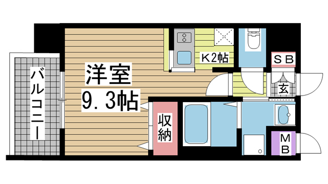 神戸市中央区花隈町(JR東海道本線(近畿)元町)のマンション賃貸物件 間取画像