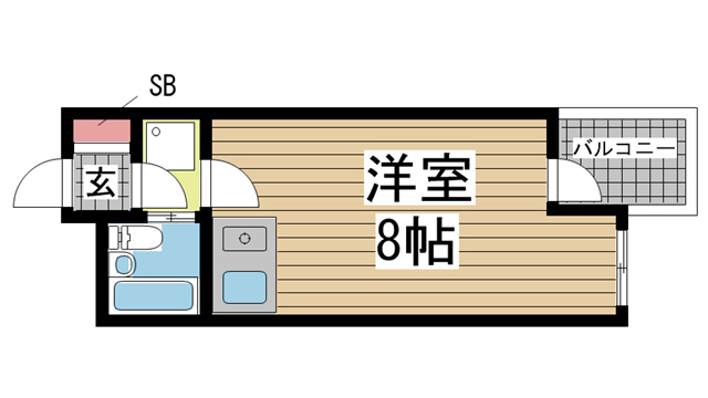 神戸市兵庫区駅前通(JR山陽本線兵庫)のマンション賃貸物件 間取画像