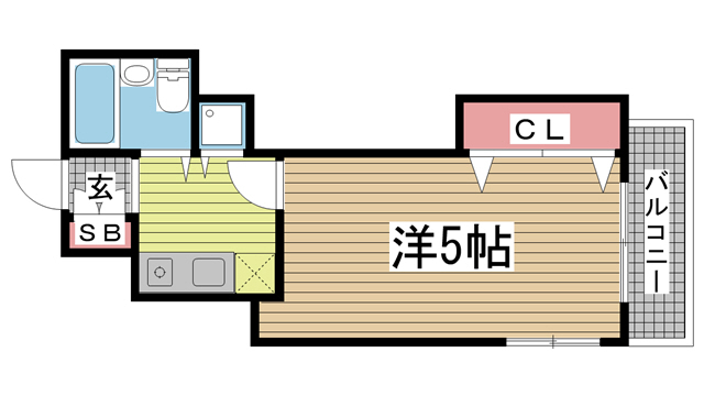 神戸市中央区下山手通(JR東海道本線(近畿)三ノ宮)のマンション賃貸物件 間取画像