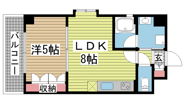 神戸市中央区下山手通(JR東海道本線(近畿)元町)のマンション賃貸物件 間取画像