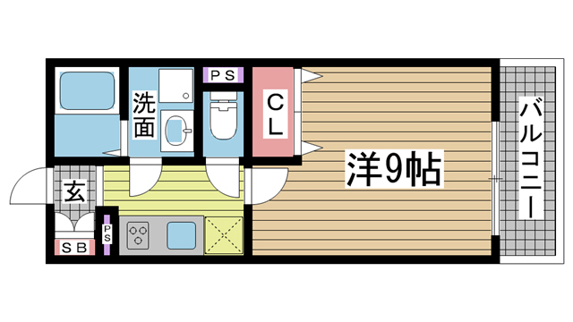 神戸市長田区真野町(JR山陽本線新長田)のマンション賃貸物件 間取画像