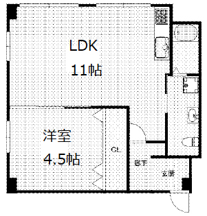 神戸市中央区宮本通(JR東海道本線(近畿)灘)のマンション賃貸物件 間取画像