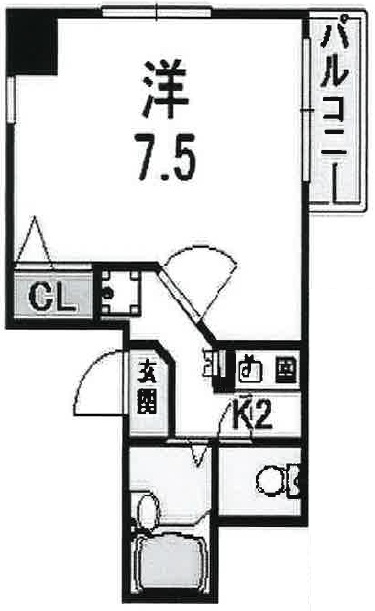 神戸市中央区琴ノ緒町(JR東海道本線(近畿)三ノ宮)のマンション賃貸物件 間取画像