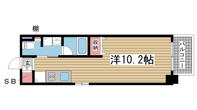 神戸市中央区日暮通(阪急神戸線春日野道)のマンション賃貸物件 間取画像
