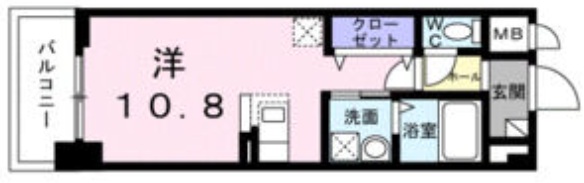 神戸市中央区御幸通(JR東海道本線(近畿)三ノ宮)のマンション賃貸物件 間取画像
