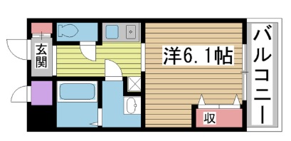 神戸市中央区山本通(JR東海道本線(近畿)三ノ宮)のマンション賃貸物件 間取画像