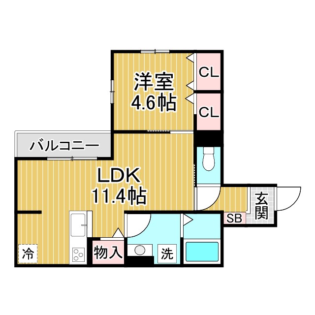 神戸市灘区篠原中町(阪急神戸線六甲)のアパート賃貸物件 間取画像