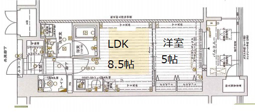 神戸市中央区加納町(JR東海道本線(近畿)三ノ宮)のマンション賃貸物件 間取画像