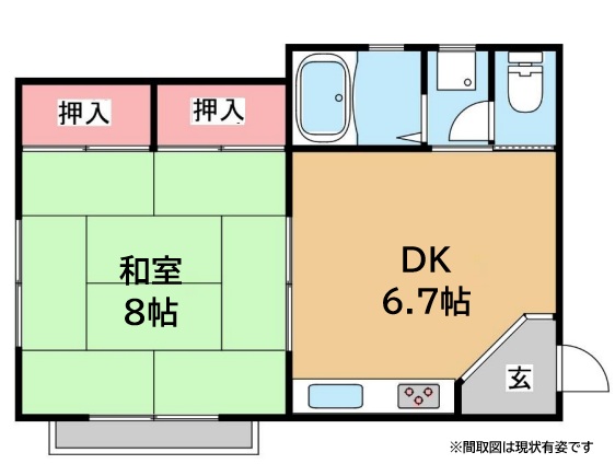 神戸市中央区旗塚通(阪急神戸線春日野道)のマンション賃貸物件 間取画像