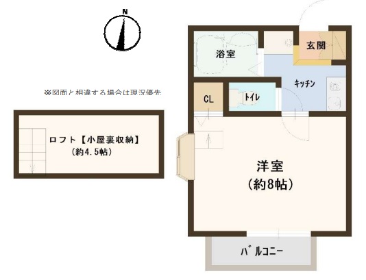 神戸市須磨区須磨浦通(山陽電鉄線山陽須磨)のアパート賃貸物件 間取画像