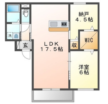 神戸市中央区二宮町(JR東海道本線(近畿)三ノ宮)のマンション賃貸物件 間取画像