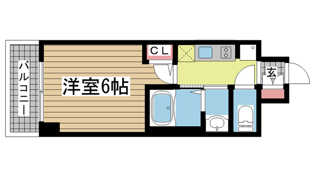 神戸市中央区下山手通(JR東海道本線(近畿)神戸)のマンション賃貸物件 間取画像
