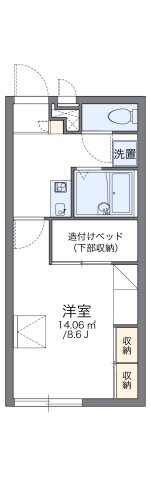 尼崎市築地(阪神本線大物)のアパート賃貸物件 間取画像