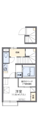 明石市魚住町金ケ崎(JR山陽本線魚住)のアパート賃貸物件 間取画像