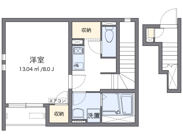 神戸市東灘区本山北町(阪急神戸線岡本)のアパート賃貸物件 間取画像