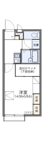 明石市魚住町住吉(山陽電鉄線山陽魚住)のアパート賃貸物件 間取画像