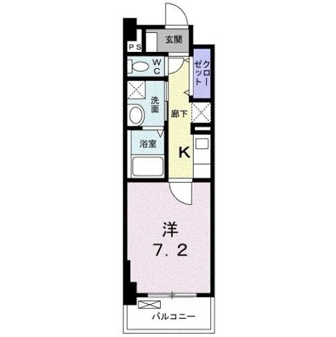 西宮市熊野町(JR東海道本線(近畿)甲子園口)のマンション賃貸物件 間取画像