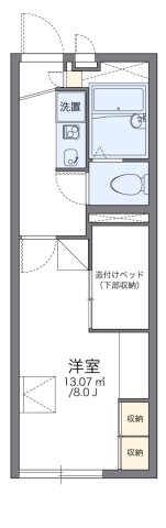 神戸市北区八多町中(神戸電鉄三田線道場南口)のアパート賃貸物件 間取画像