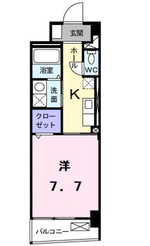 尼崎市口田中(JR福知山線猪名寺)のマンション賃貸物件 間取画像